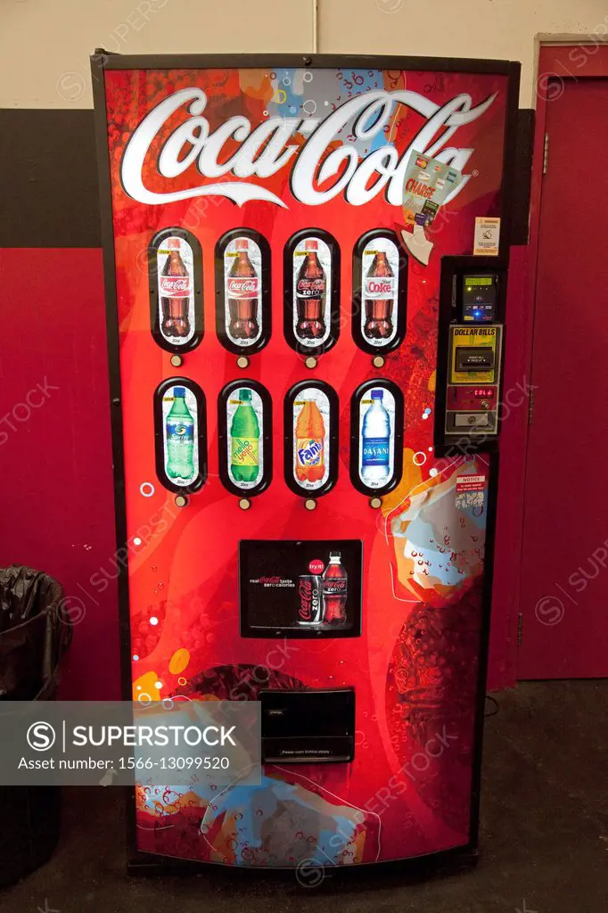 Coca Cola coin operated vending machine. St Paul Minnesota MN USA