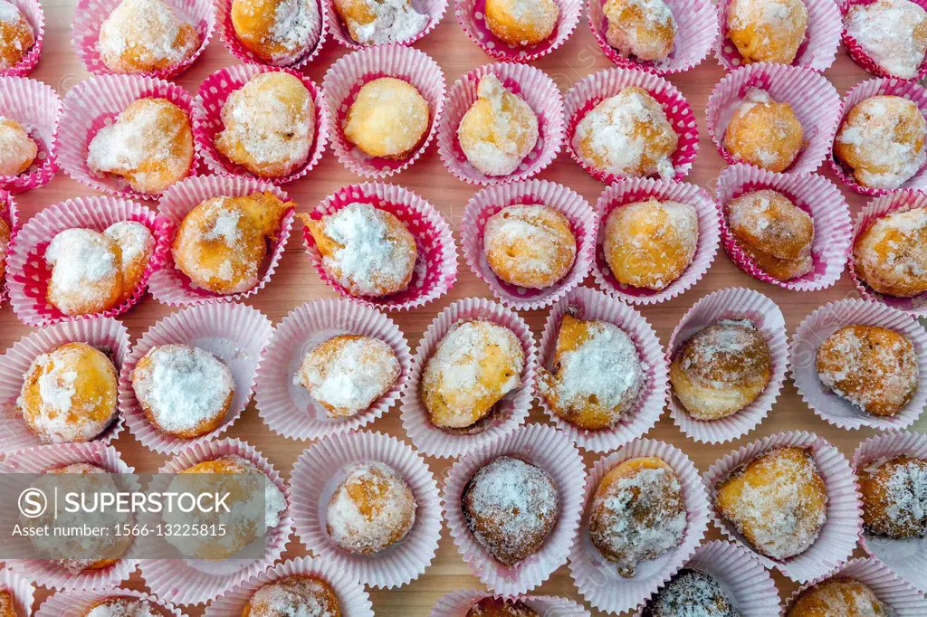 Czech homemade sweet doughnuts.