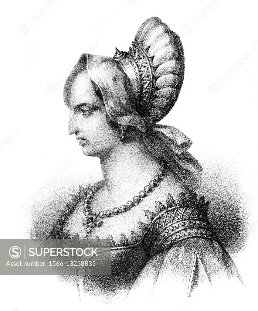 Queen Metina, wife of Merovech, Meroveus, Merovechus, Merovius or ...