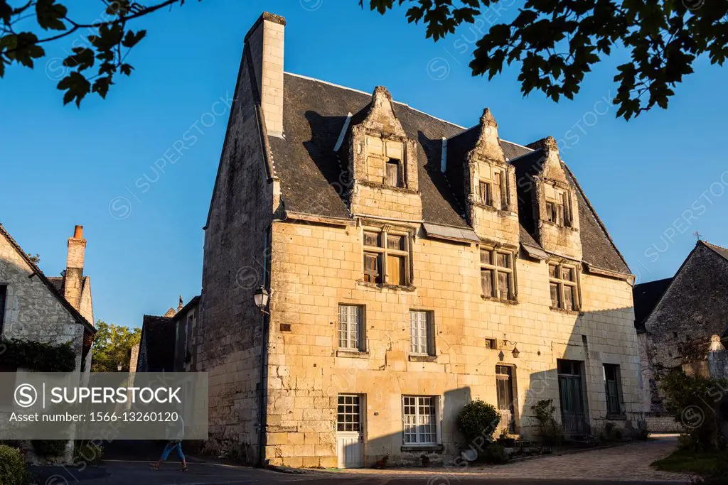 Notable House known as Maison du Grand Carroi at Crissay-sur-Manse, Labeled The Most Beautiful Villages of France. Indre-et-Loire, Centre region, Loir...