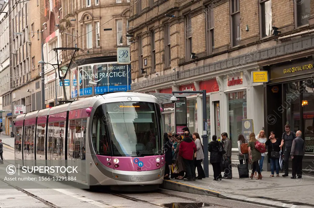 Tram system in Birmingham which runs from Birmingham to Wolverhampton.