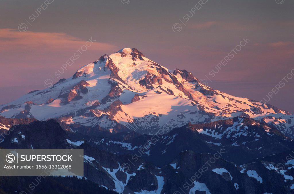 Glacier Peak seen from Hidden Lake Peak, North Cascades Washington ...