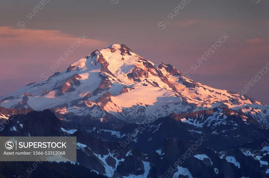 Glacier Peak seen from Hidden Lake Peak, North Cascades Washington.