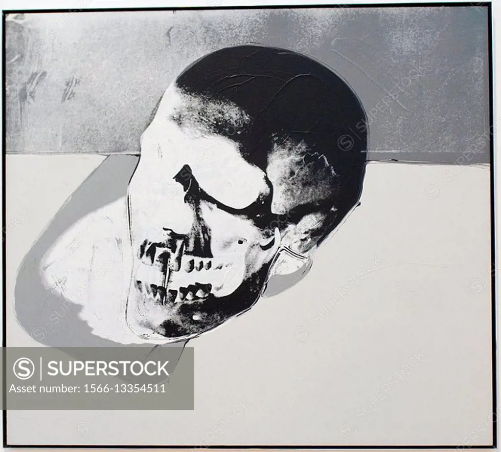 Skull, 1977, by Andy Warhol American, 1928-1987, Acrylic and