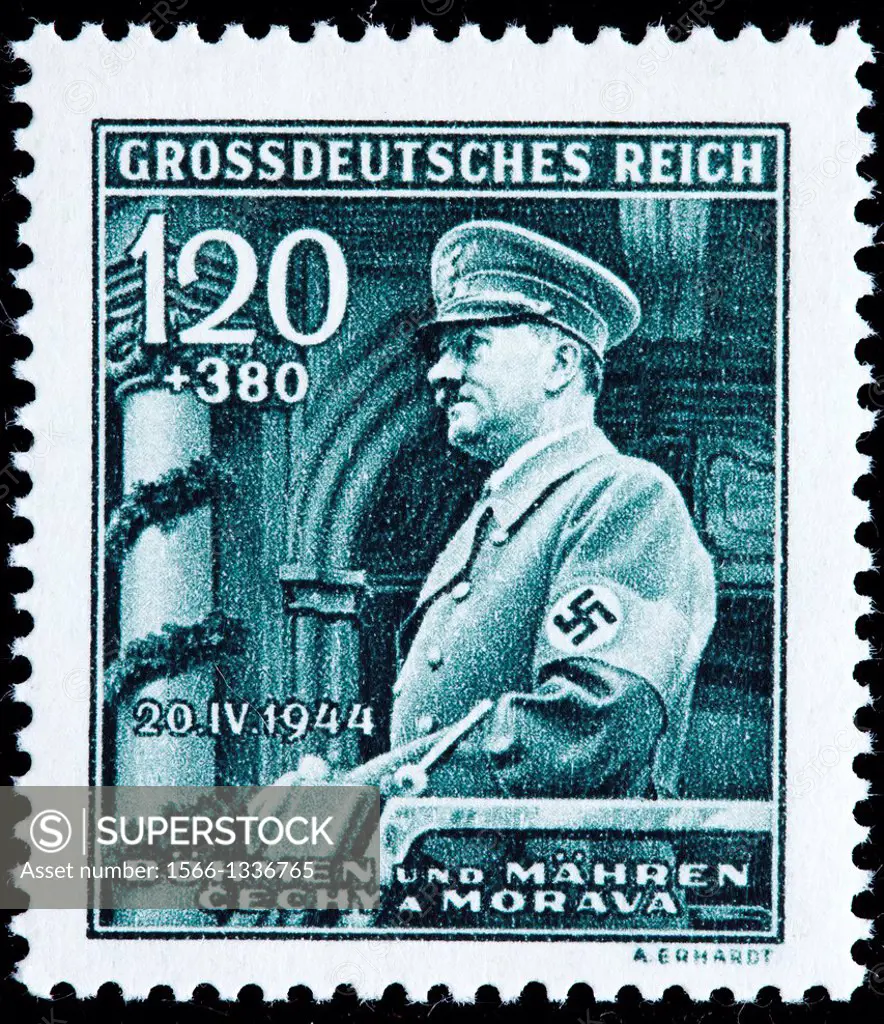 Adolf Hitler postage stamp Bohemia and Moravia 1944 SuperStock