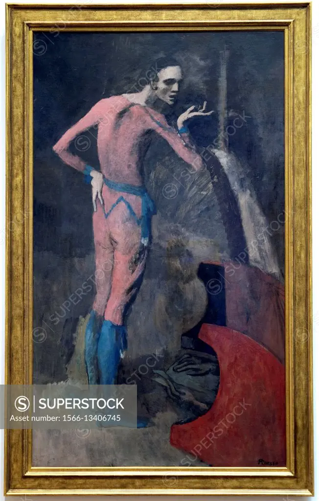 The Actor, 1904-05, by Pablo Picasso, Spanish, 77 1/4 x 45 3/8 in  196 2 x 115 3 cm, Signed lower right: Picasso, Metropolitan Museum of Art Modern Ar...