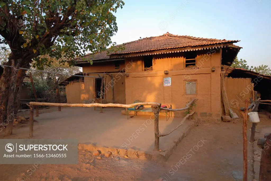 Mud House, Koli Dhor tribe, Nandgaon, Maharashtra, India.