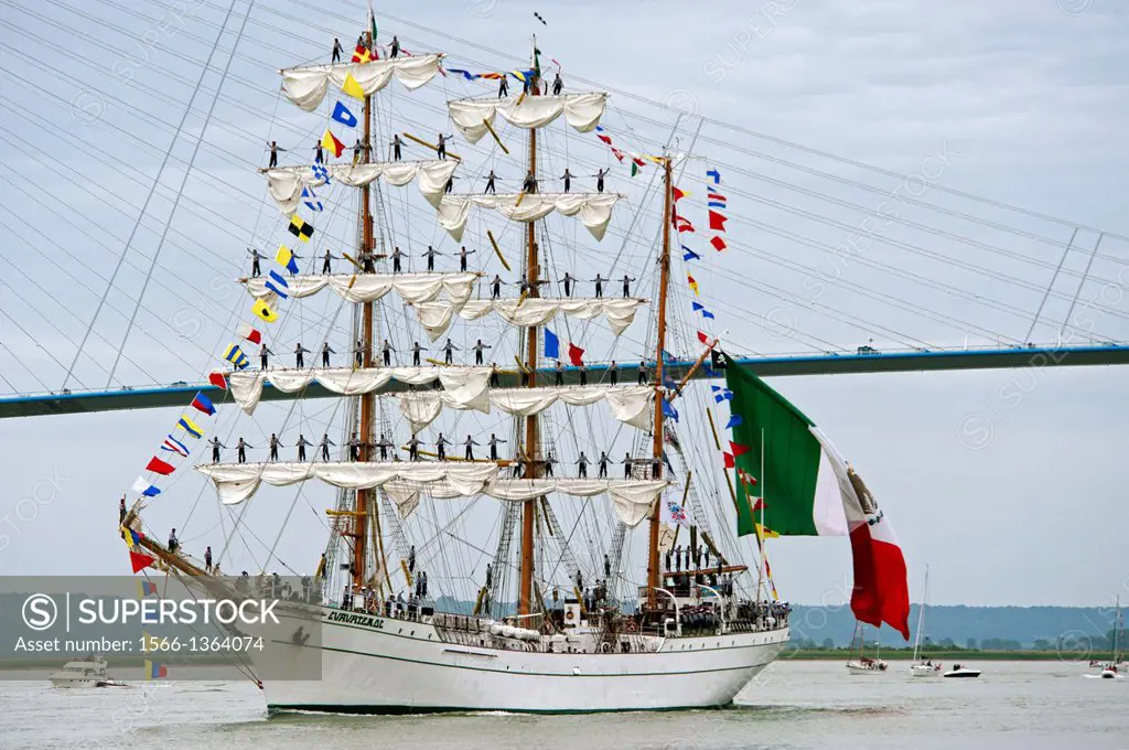 sailors on Cuauht moc Mexican sailing vessel Armada 2013