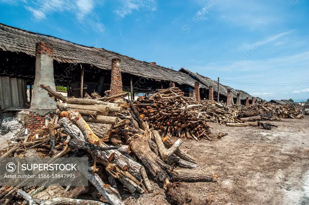 Khok Saath Iodized Salt Factory, Vientiane, Laos.