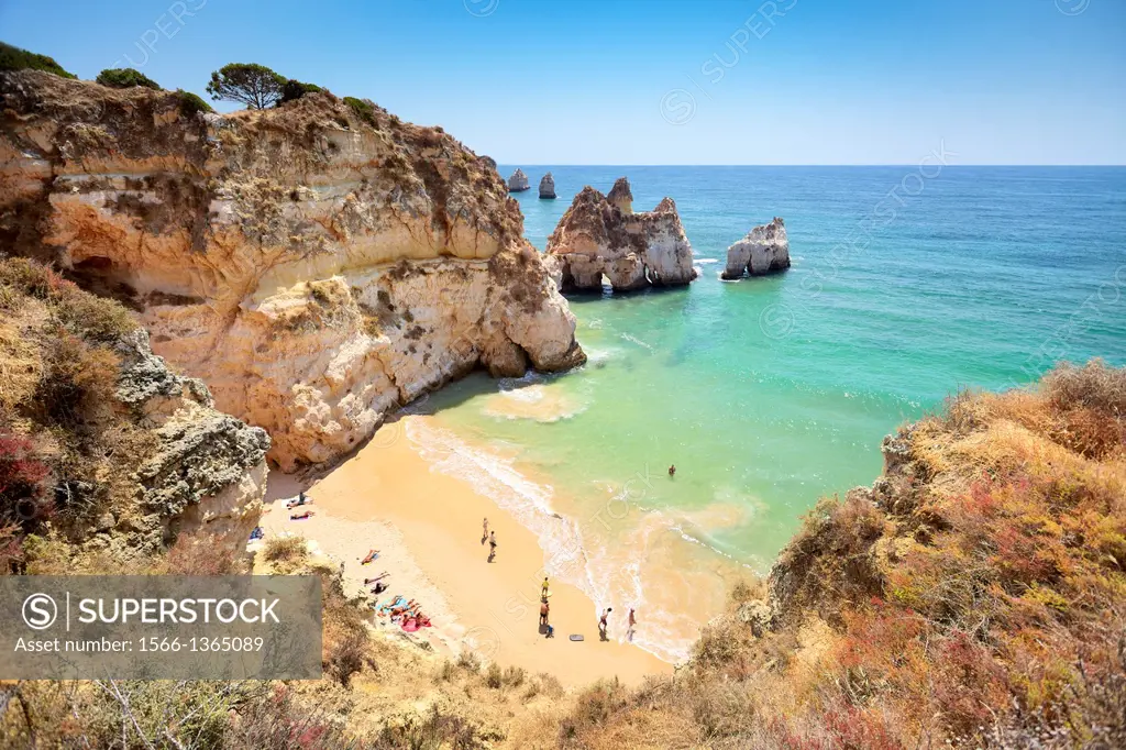 Prainha Beach near Alvor, Algarve, Portugal.