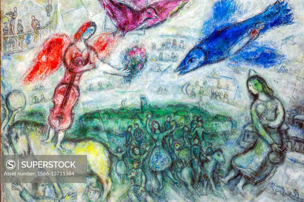 Musee Marc Chagall (National Museum Marc Chagall Biblical Message), Nice, Alpes Maritimes departement, France.