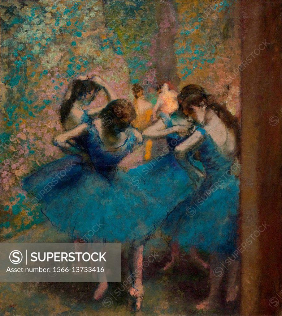 Edgar Degas. Danseuses bleues - Blue dancers. 1893. XIX th 