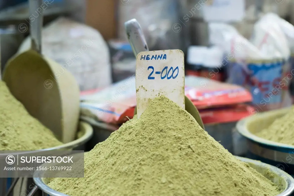 Muscat, Oman - Souq Muttrah Powder Henna in market.