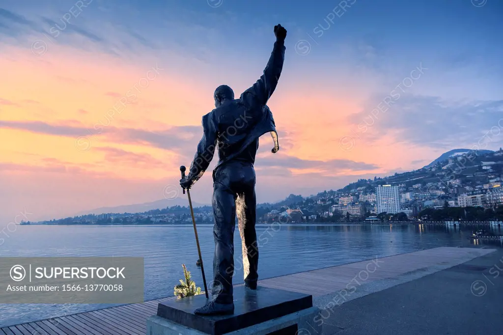 Freddie Mercury Monument in Montreux, Switzerland.