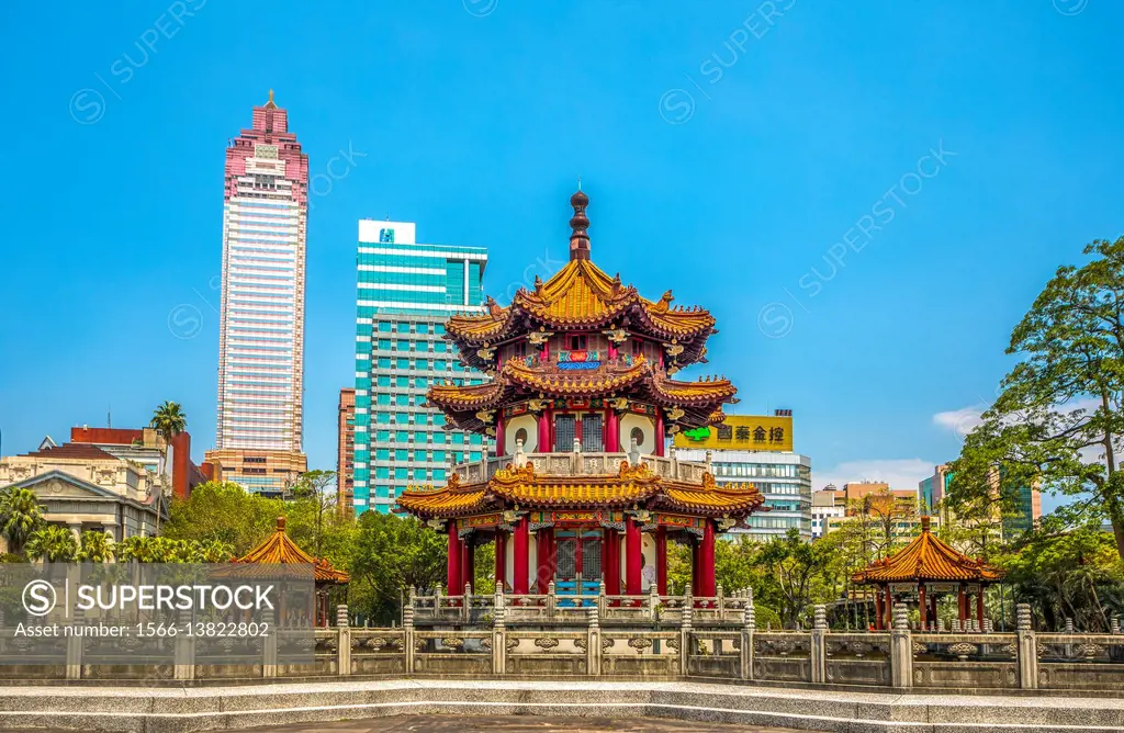 Taiwan, Taipei City, Zhongzeng District, Memorial Park, Pagoda