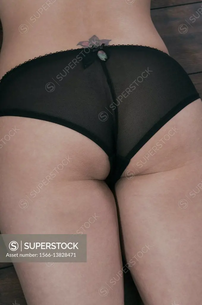 Close Up Back Of Beautiful Woman In Panties Stock Photo, Picture