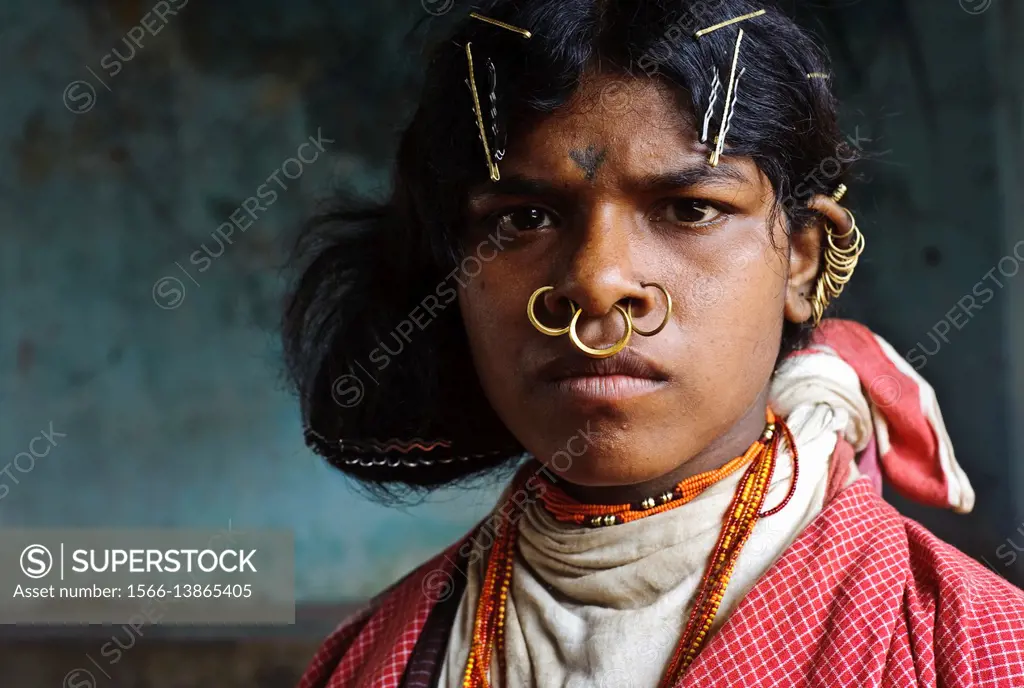 Girl belonging to the Dongriya Kondh tribe ( Odisha state, India).