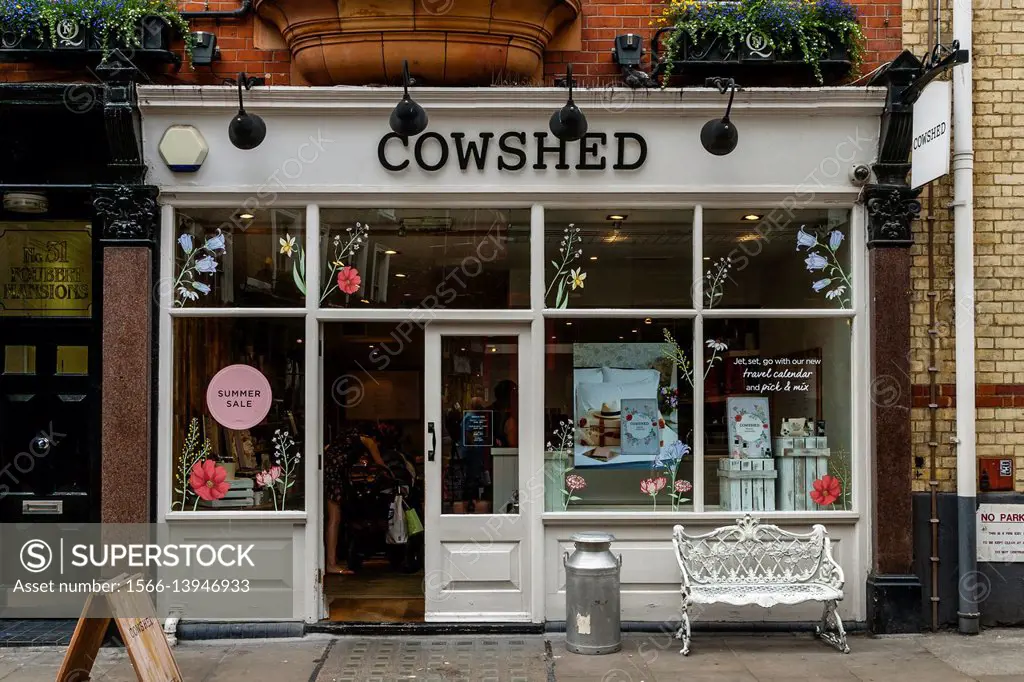 The Cowshed Spa and Beauty Product Store, Foubert's Place, Carnaby Street, London, UK.