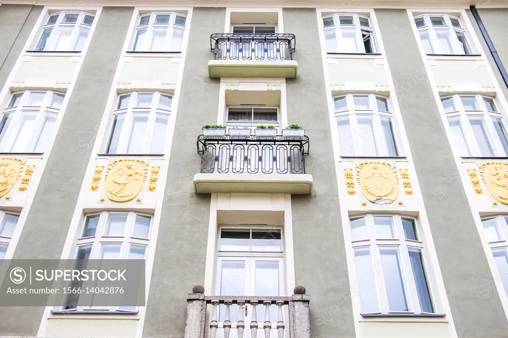 Exterior of the former NKVD and KGB prison cells in Tallinn, Estonia, Europe. During and after the Second World War the building was used by the autho...