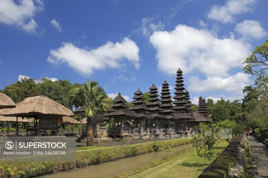 Shrines in the Holy Temple, Utama Mandala, in Pura Taman Ayun, the royal temple at Mengwi, Badung, Bali, Indonesia. This temple was was built in1634 during the reign of the first King of Mengwi, Ida Cokorda Sakti Blambangan.