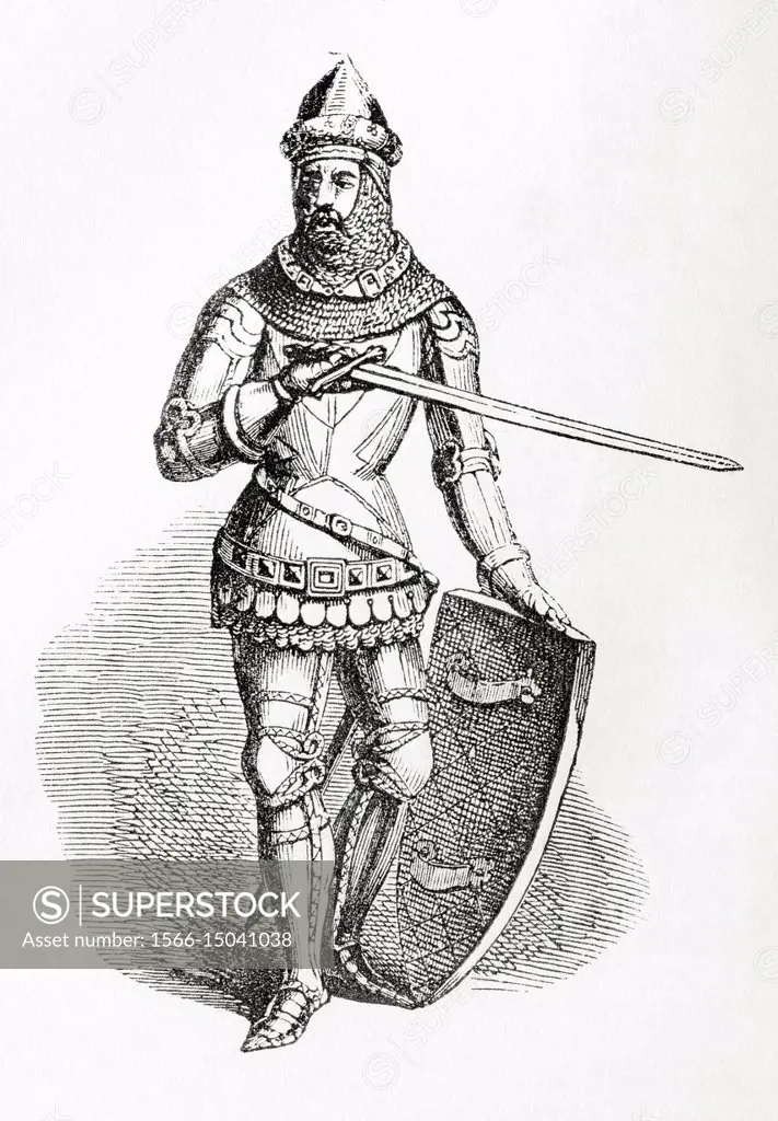 Walter Hungerford, 1st Baron Hungerford, 1378-1449. English knight, landowner and member of the House of Commons. From Old England: A Pictorial Museum...