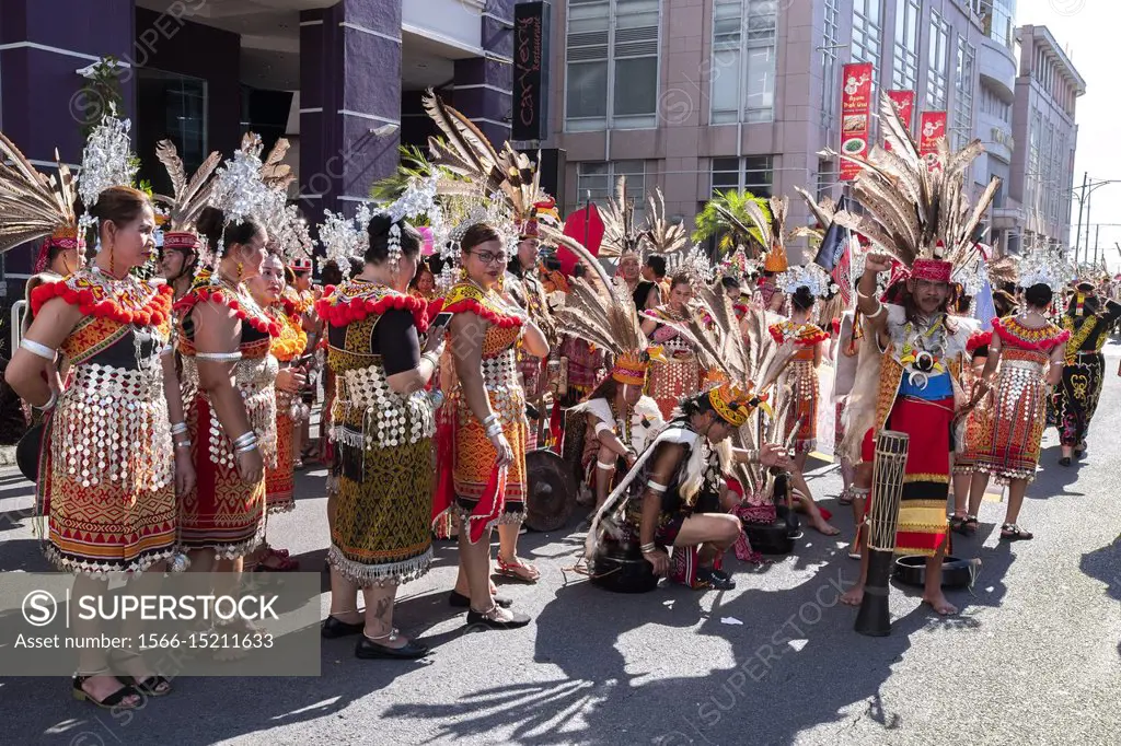 State level Gawai Dayak Parade (Niti Daun) in Kuching, Sarawak