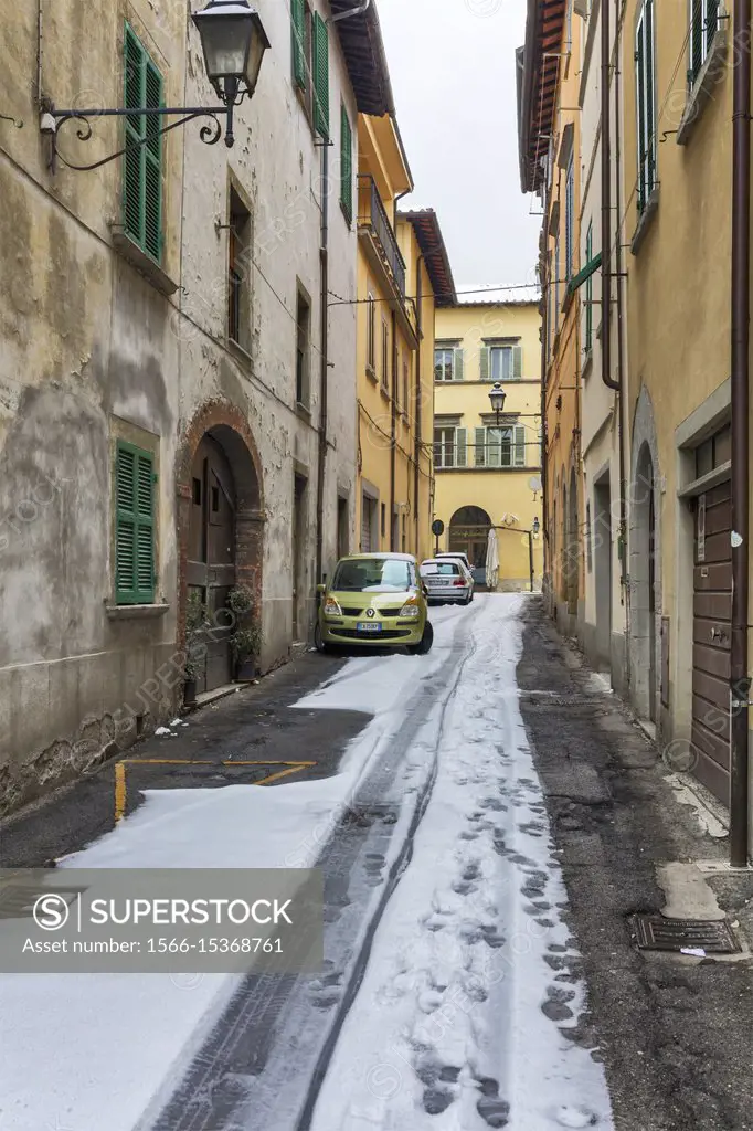 Street in old town Sansepolcro Borgo Santo Sepolcro Arezzo