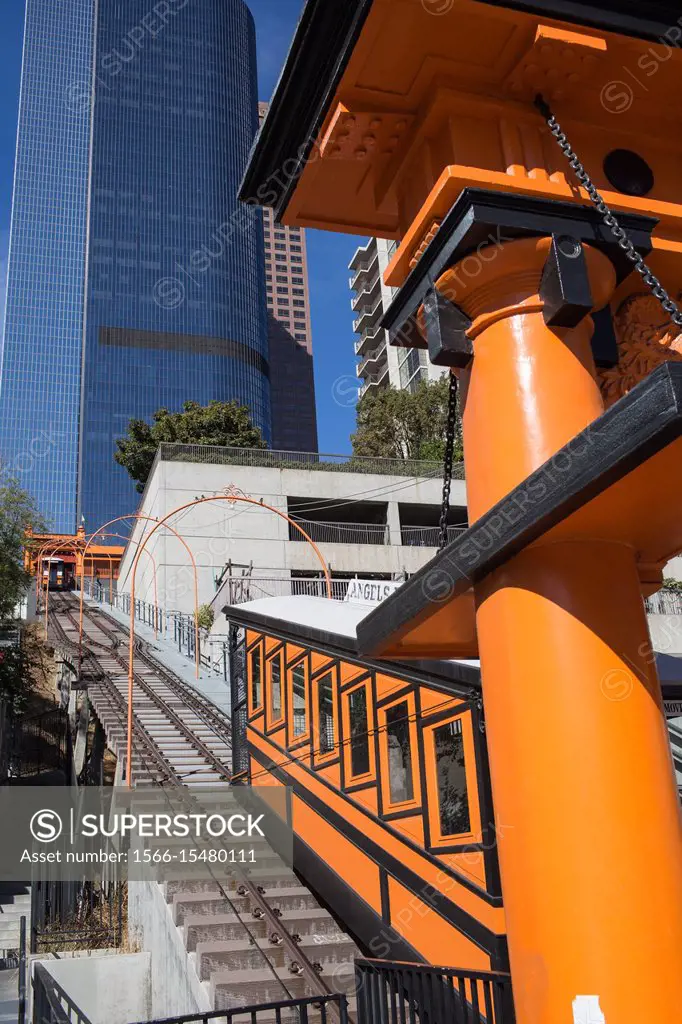 Angel's Flight is a famous narrow gauge railway in the Bunker Hill District of Los Angeles, and riders include residents and tourists alike.