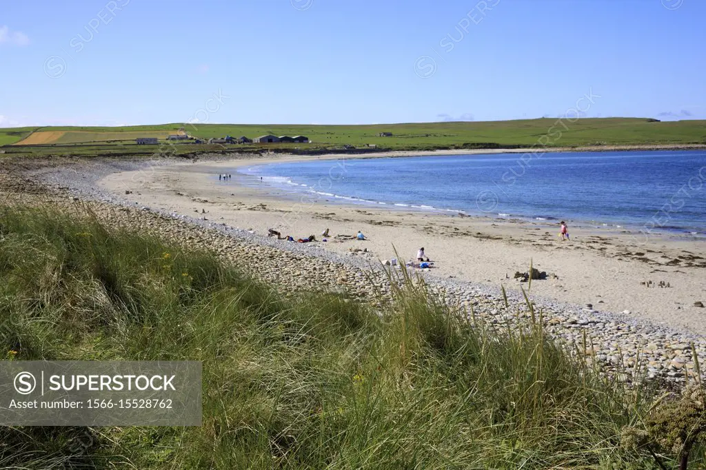 Skara Brae beach, Orkney, Scotland, Highlands, United Kingdom.