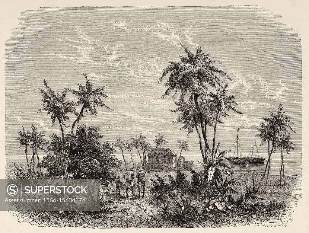 David Livingstone's house in Zanzibar, Tanzania, East Africa. The Last Journals of David Livingstone Scottish missionary and explorer, 1866-1873. Old ...