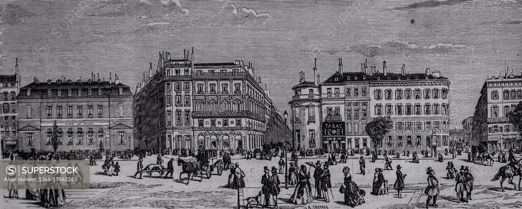 maison doree, paris painting by edmond texier, publisher paulin et le chevalier 1852.