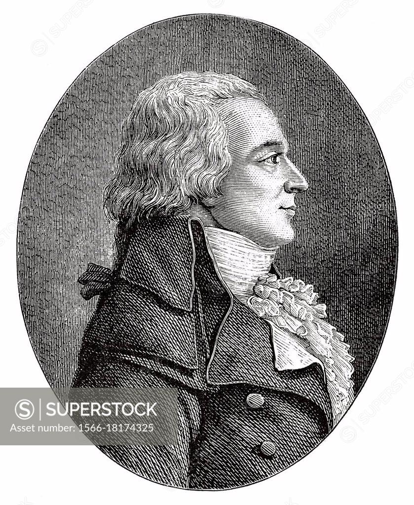 Portrait of Claude Basire (1764-1794) was a French politician of the ...