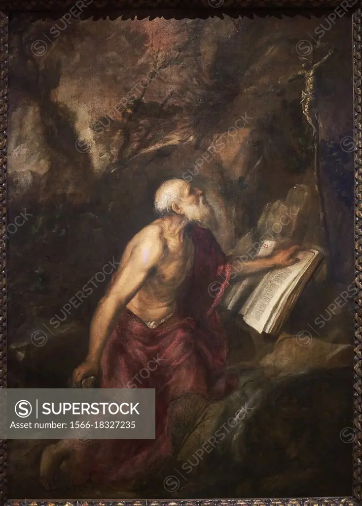 Titian (Tiziano Vecellio). The Penitent Saint Jerome. ca. 1575. Oil on canvas. 137 x 97 cm.