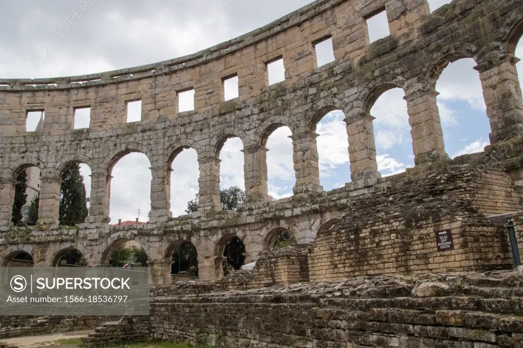 Ampitheater in Pula, Istria province, Croatia.