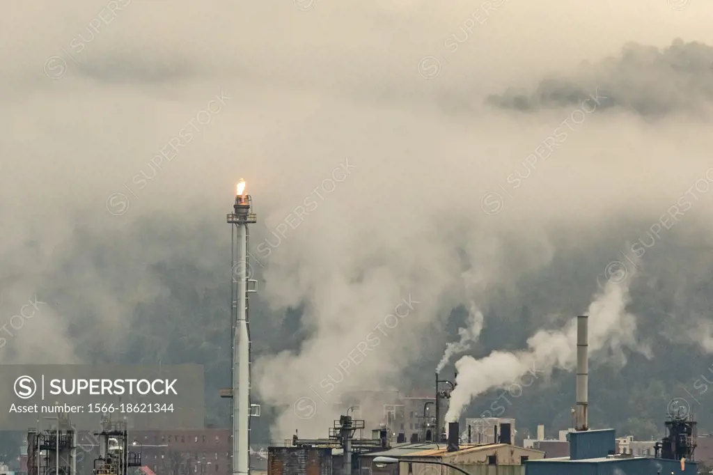 Bradford, Pennsylvania - The American Refining Group oil refinery. Formerly Kendall, it is the oldest continuously operating refinery in the United St...