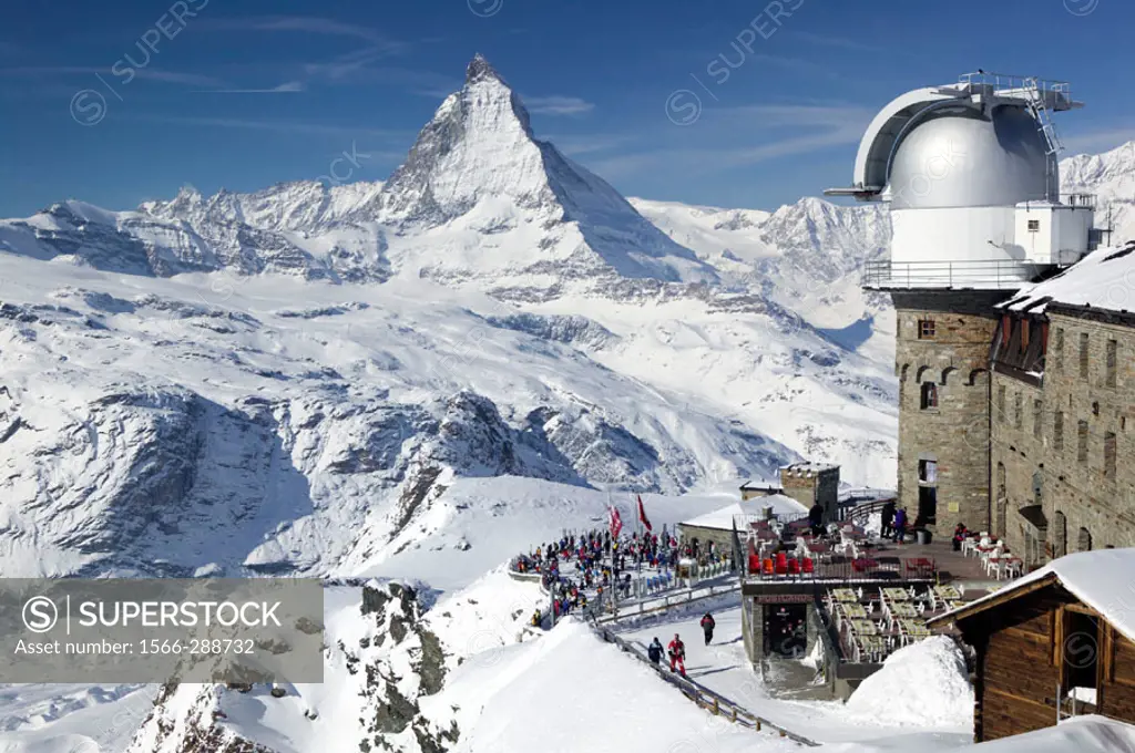 Gornergrat Kulm Hotel And Restaurant And Matterhorn Winter Gornergrat