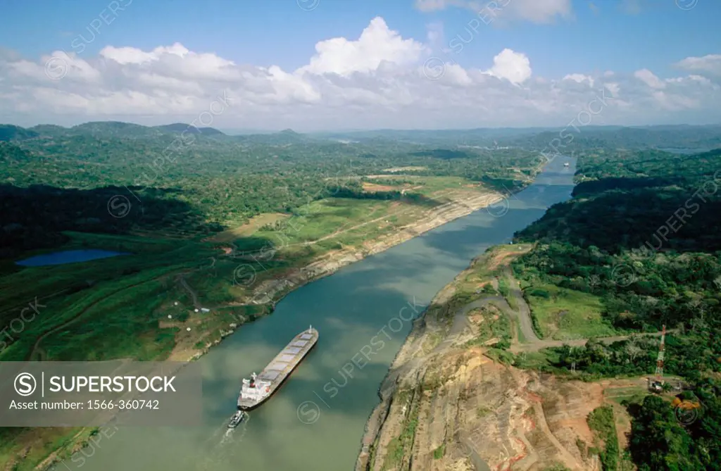 Gaillard Cut (Culebra Cut). Panama Canal. Panama.