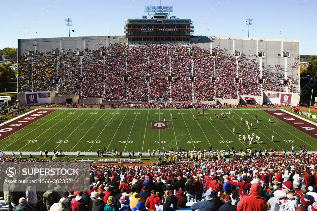 Football Game of the Indiana University Hoosiers Team. Indiana University. Bloomington. Indiana. USA.