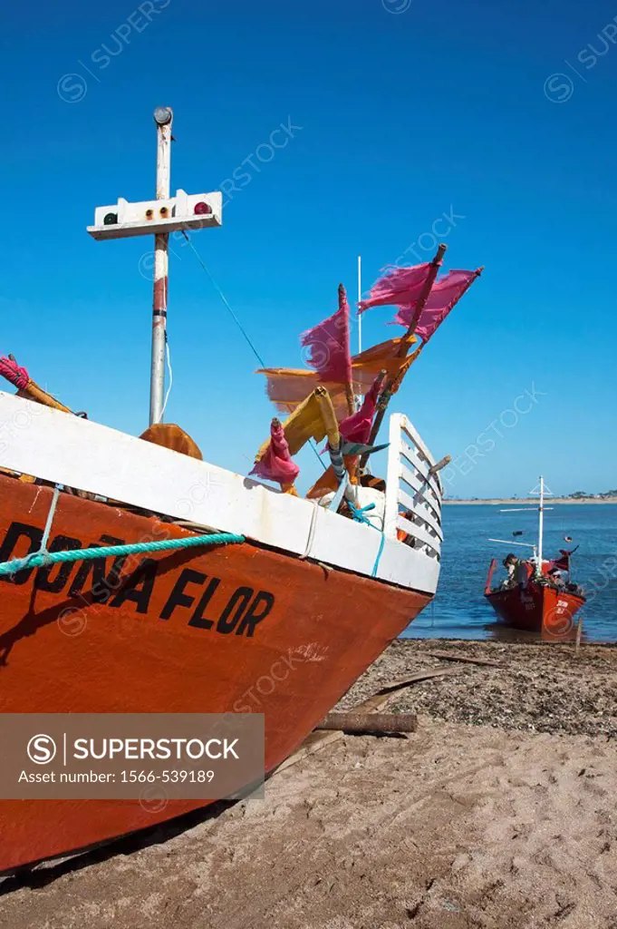 Fishing boat, Faro de Jose Ignacio Atlantic Ocean resort town, Uruguay