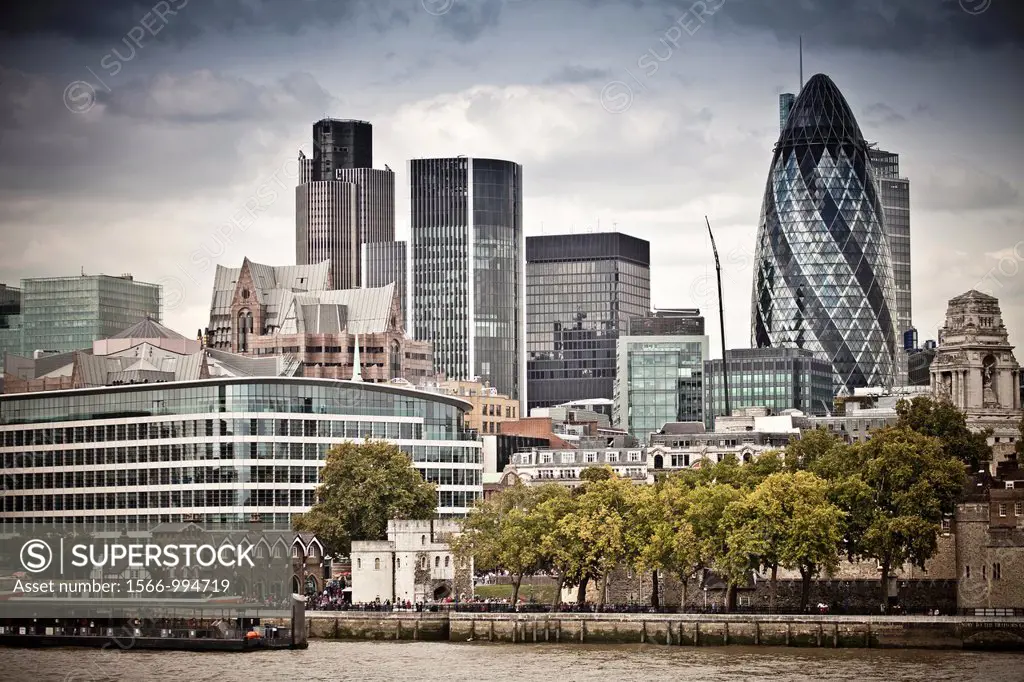 England, London, City of London Business Area Skyline