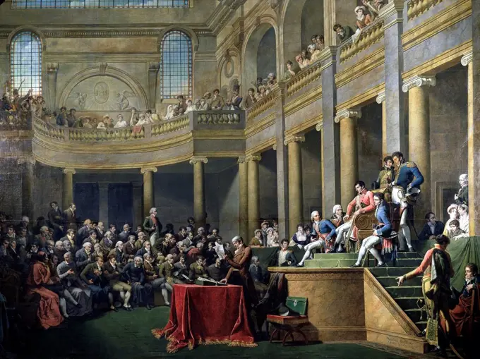 Nicolas Monsiau - . Consulate of the Cisalpine Republic gathered in Lyon, January 26, 1802. Napoleon receiving the presidency of the government. 1808.