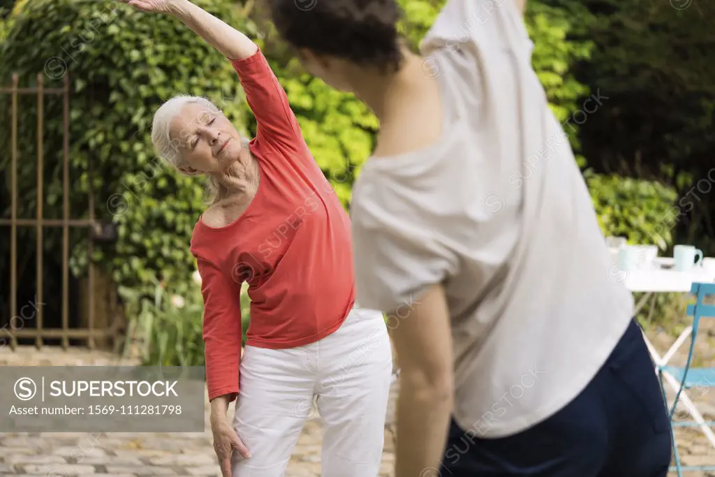 Senior woman doing exercise