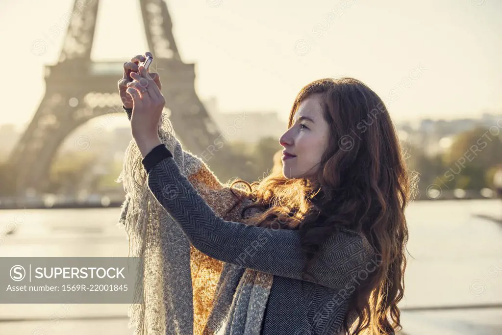 Woman taking selfie