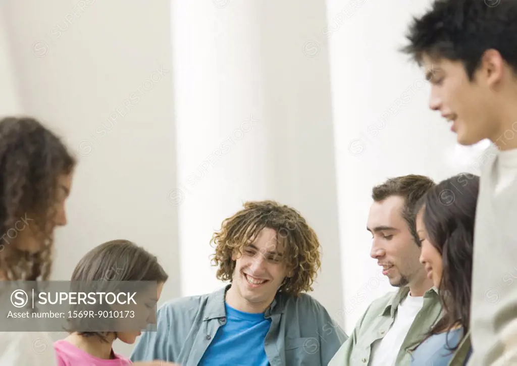 Group of students talking together