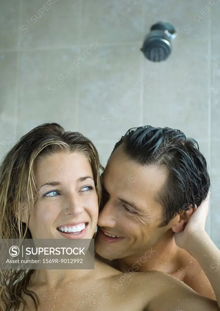 Couple taking shower together