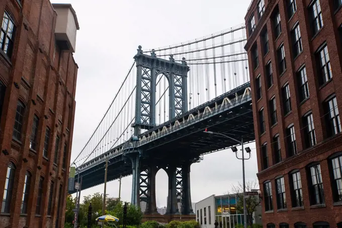 Manhattan Bridge view from Brooklyn