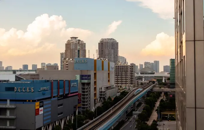 View of modern cityscape