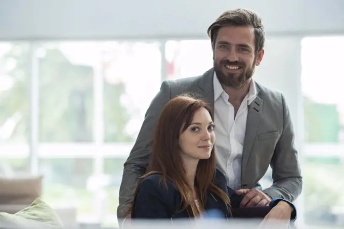 Business people sitting in hotel