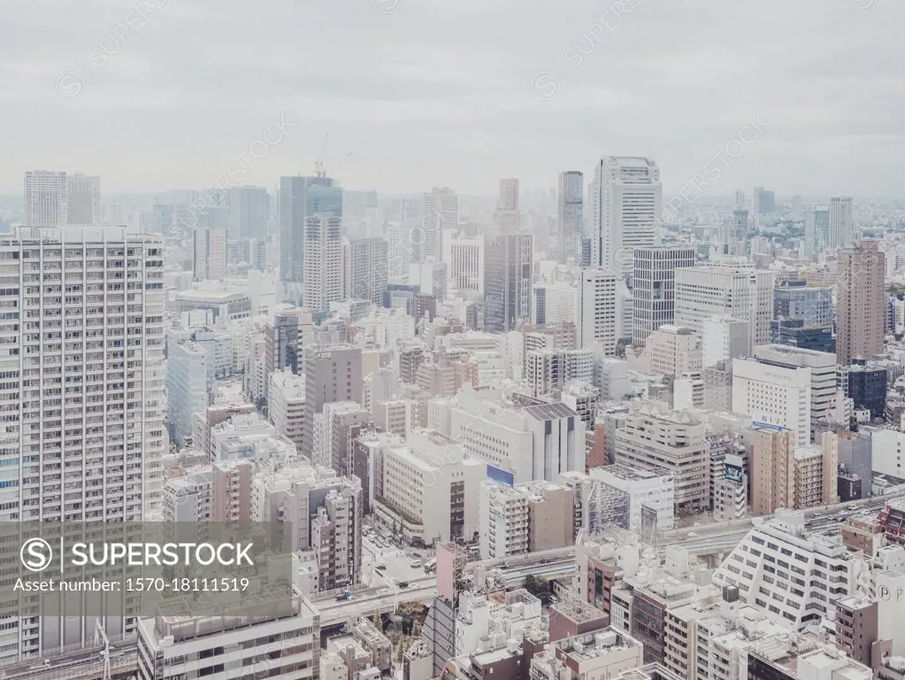 Cityscape buildings, Tokyo, Japan