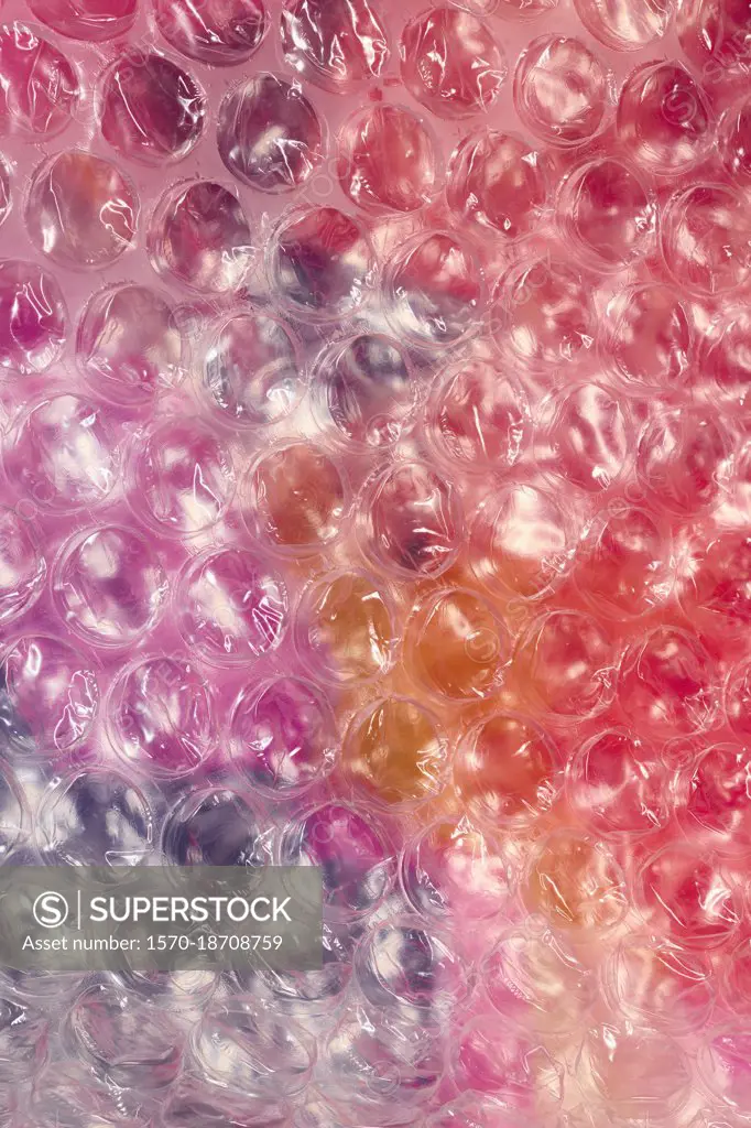 Bubble wrap over multicolor background